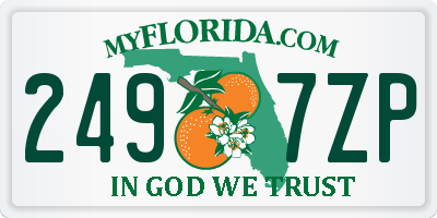 FL license plate 2497ZP