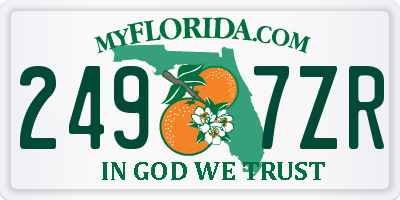 FL license plate 2497ZR