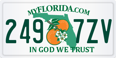 FL license plate 2497ZV