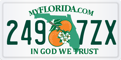 FL license plate 2497ZX