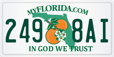 FL license plate 2498AI