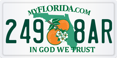 FL license plate 2498AR