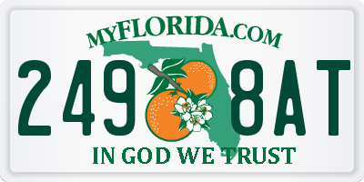 FL license plate 2498AT