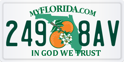 FL license plate 2498AV