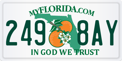FL license plate 2498AY
