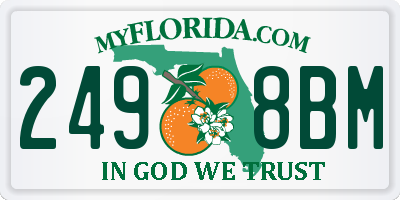 FL license plate 2498BM