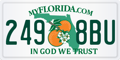 FL license plate 2498BU