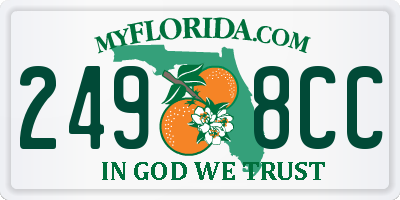 FL license plate 2498CC