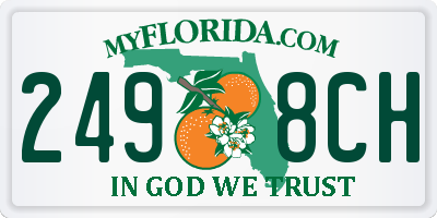 FL license plate 2498CH
