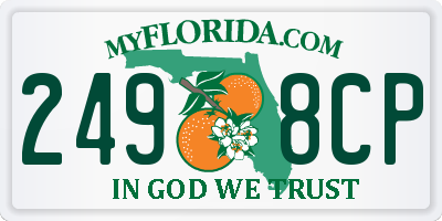 FL license plate 2498CP