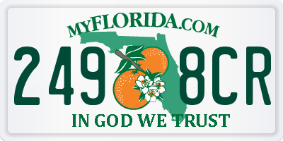 FL license plate 2498CR
