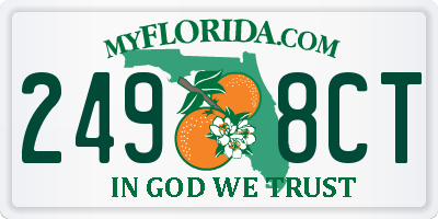 FL license plate 2498CT