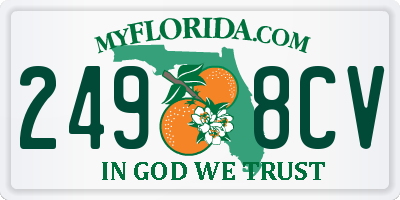 FL license plate 2498CV
