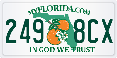 FL license plate 2498CX