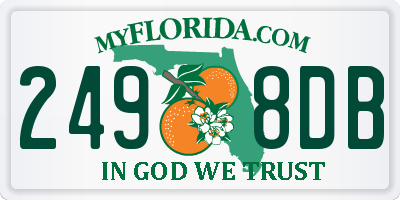 FL license plate 2498DB