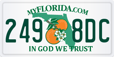 FL license plate 2498DC