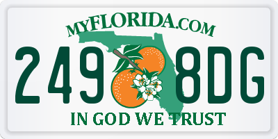FL license plate 2498DG