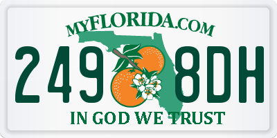 FL license plate 2498DH