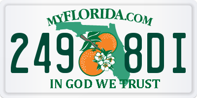 FL license plate 2498DI