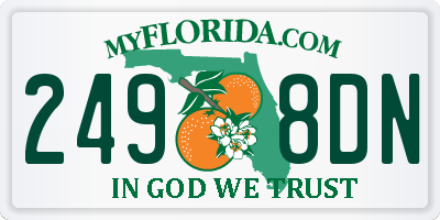FL license plate 2498DN