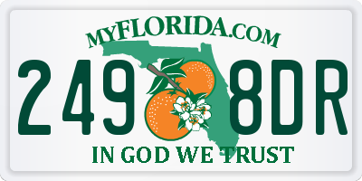 FL license plate 2498DR
