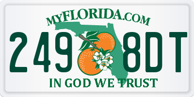 FL license plate 2498DT