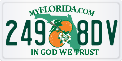 FL license plate 2498DV