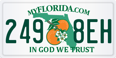 FL license plate 2498EH
