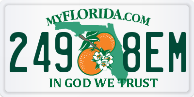FL license plate 2498EM
