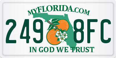 FL license plate 2498FC