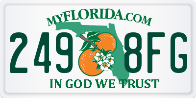 FL license plate 2498FG