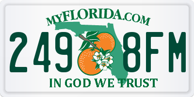 FL license plate 2498FM