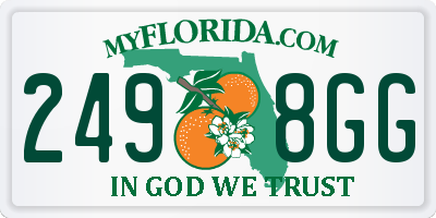 FL license plate 2498GG