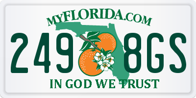 FL license plate 2498GS