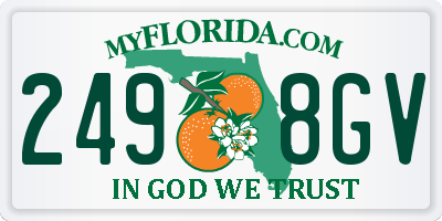 FL license plate 2498GV