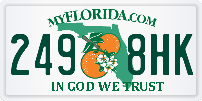 FL license plate 2498HK