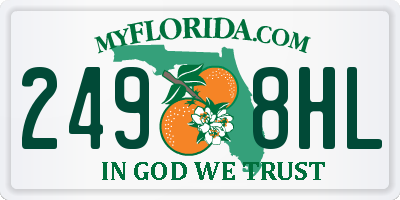 FL license plate 2498HL