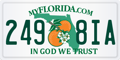 FL license plate 2498IA