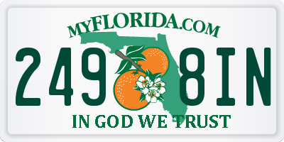 FL license plate 2498IN