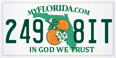 FL license plate 2498IT