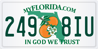 FL license plate 2498IU