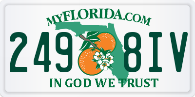 FL license plate 2498IV