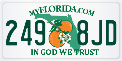 FL license plate 2498JD