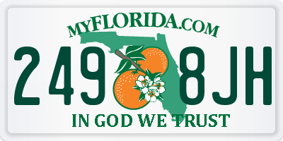 FL license plate 2498JH