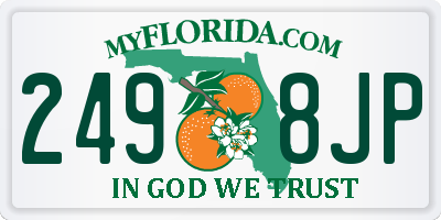 FL license plate 2498JP