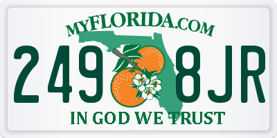 FL license plate 2498JR