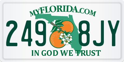 FL license plate 2498JY
