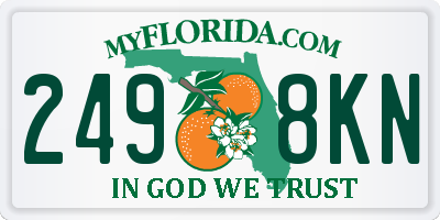 FL license plate 2498KN