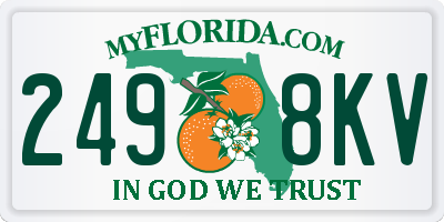 FL license plate 2498KV
