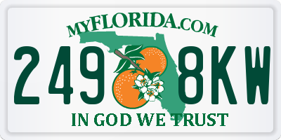 FL license plate 2498KW